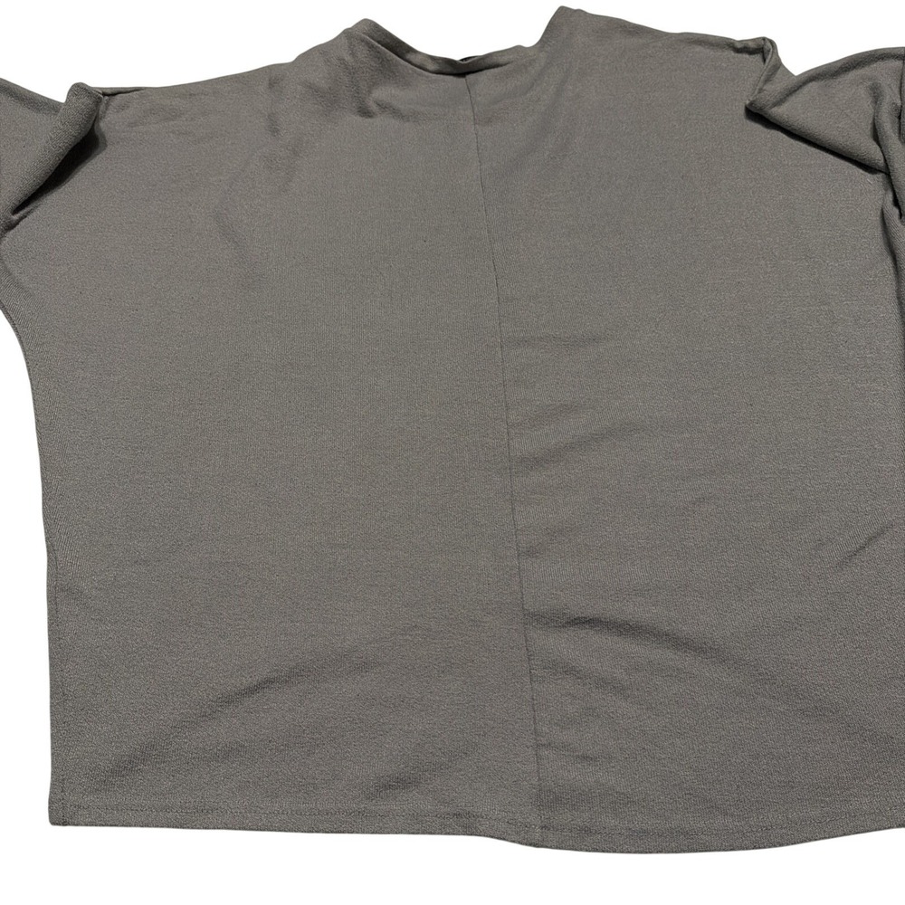 Zanzea Collection Gray High Low Oversized Knit Top 3/4 Sleeve Size M - Picture 2 of 5